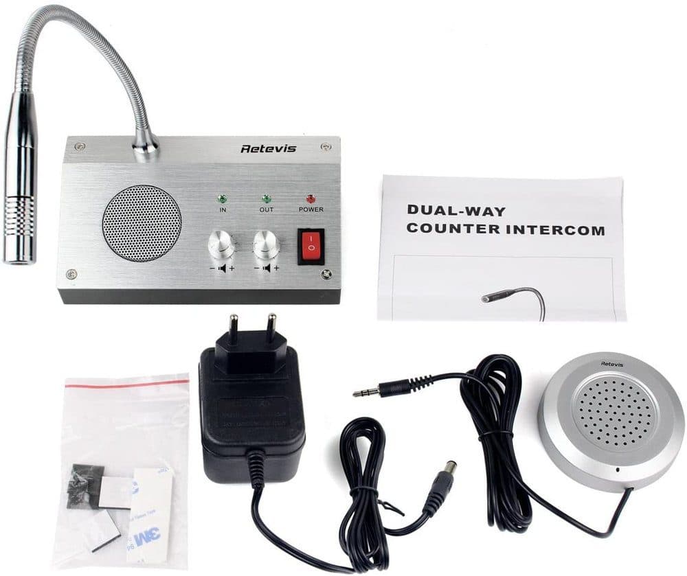 Intercomunicador de ventanilla de doble via RETEVIS Interphone RT-9908 marca Retevis - Intercomunicador de Ventana