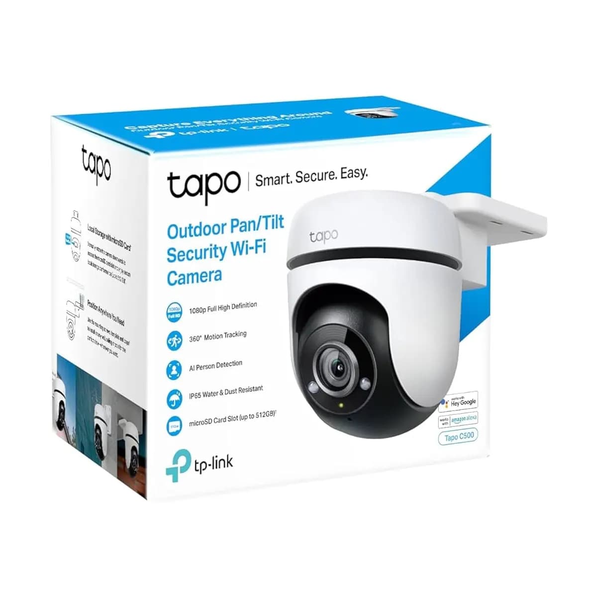 Tapo C500 Cámara de Seguridad para exterior con rotación 360° marca Tapo - Camaras IP | NVR