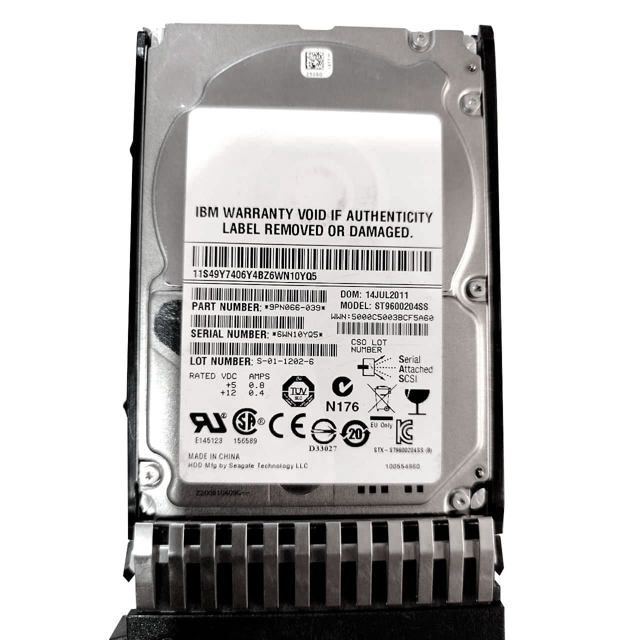 DISCO DURO 600GB 10K RPM SAS 2.5 INCH SFF HARD DRIVE HDD marca Seagate - Componentes