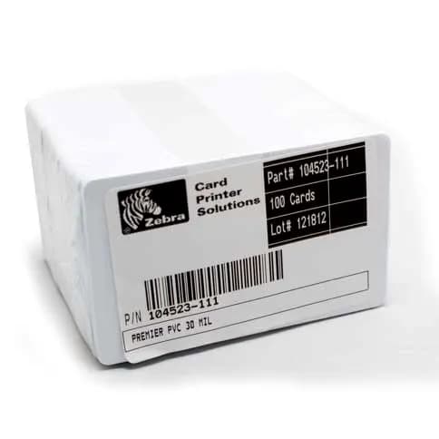 Tarjeta PVC CR80 para Carnet o Fotochek blanco Grosor 30mil Pack x 100 unid - Consumibles