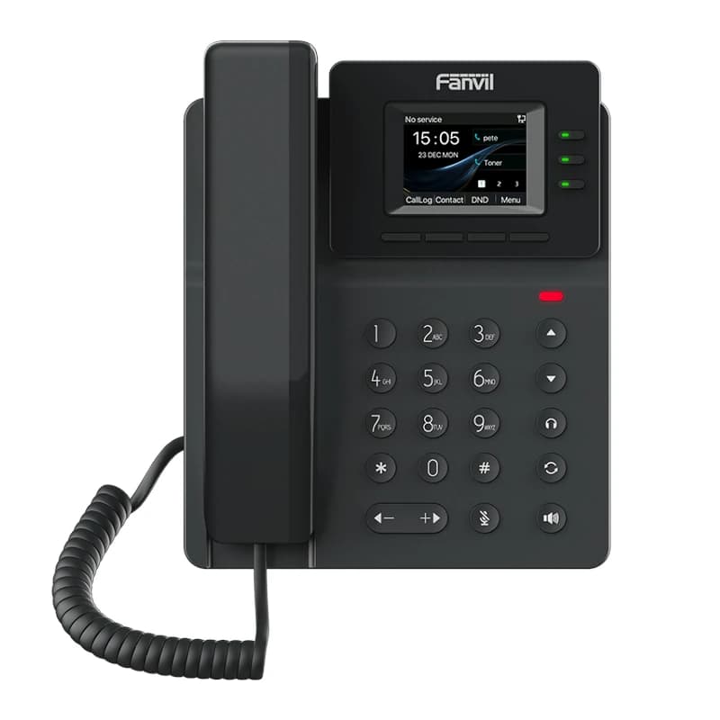 Teléfono IP empresarial 4 líneas SIP pantalla 2.4" color yconferencia de 6 vías, PoE Fanvil marca Fanvil - FANVIL Telefonos IP