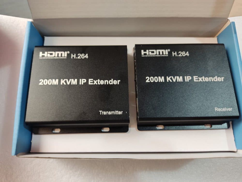 Extender HDMI IP KVM y USB para Mouse y Teclado x UTP CAT 5,6,7 Hasta 200 Metros FULL HD, 12VDC - Extender HDMI Splitter