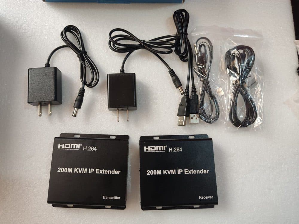 Extender HDMI IP KVM y USB para Mouse y Teclado x UTP CAT 5,6,7 Hasta 200 Metros FULL HD, 12VDC - Extender HDMI Splitter