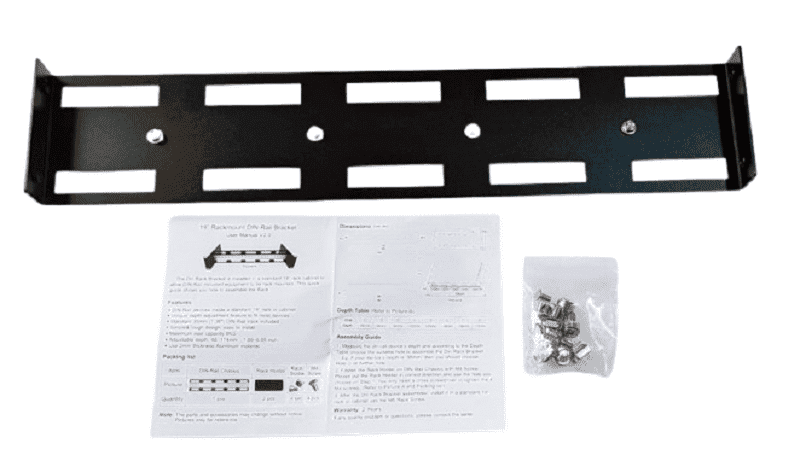 Rack de carril DIN-Rail ajustable para montaje EIA 19 pulgadas marca E-Link - Switch Industrial DIN-Rail