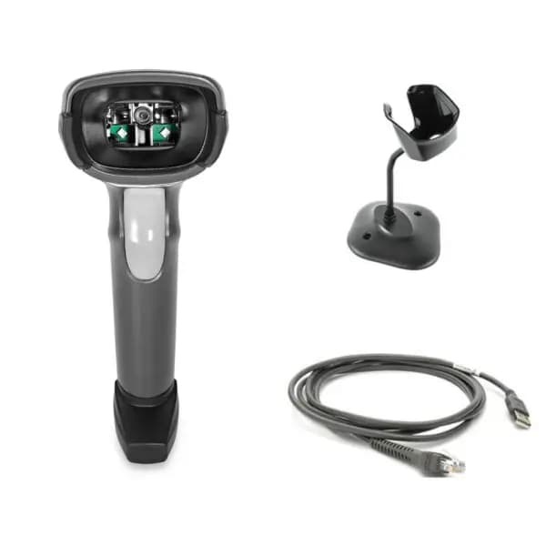 Lector de Código de Barras Zebra DS2208 LED 1D/2D - incluye Cable USB y Base marca Zebra - Lector de Código de barras