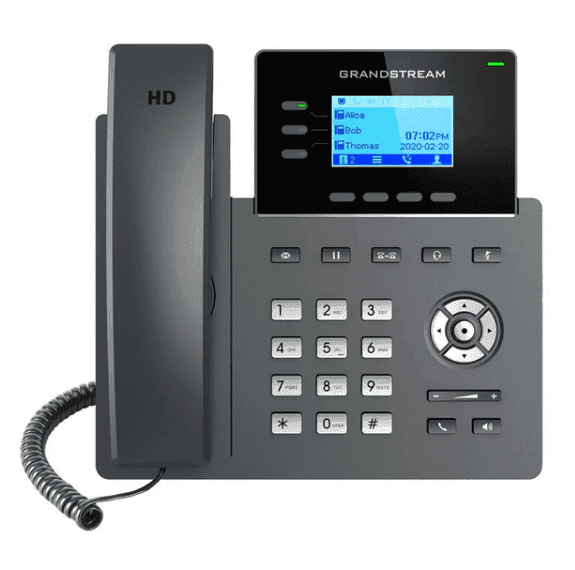 TELEFONO IP GRANDSTREAM GRP2603P, 3 LÍNEAS, 6 CUENTAS SIP 2P RJ45 GIGABIT POE  NO INCLUYE FUENTE marca GrandStream - GrandStream Telefonos y Centrales IP