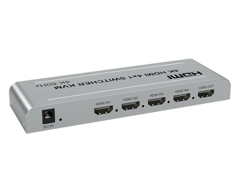 SWITCH KVM HDMI 2.0 4K@60HZ PARA 4 COMPUTADORAS QUE COMPARTEN 1 MONITOR ENHD-KM04 ENCORE marca Encore Electronics - KVM Gabinete Accesorios