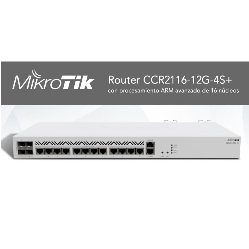 Mikrotik Ccr2116-12g-4s+ Cloud Core Router 16 Nucleos 16Gb marca Mikrotik - Mikrotik Routers | AP | Switch