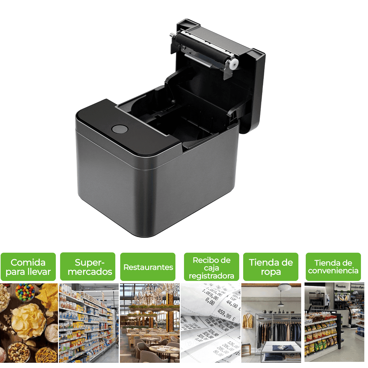 IMPRESORA TERMICA DE 80MM USB + LAN - 230mm AUTOCORTADO ZKTECO ZKP8012 marca ZKTECO - Impresoras Etiquetadoras
