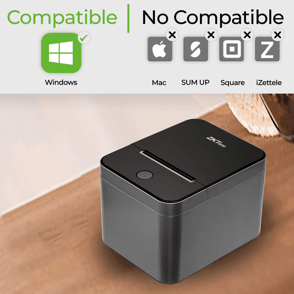 IMPRESORA TERMICA DE 80MM USB + LAN - 230mm AUTOCORTADO ZKTECO ZKP8012 marca ZKTECO - Impresoras Etiquetadoras