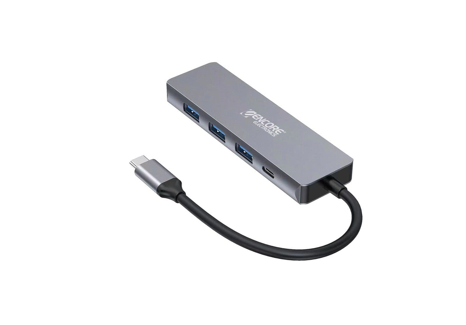 HUB Multipuerto Adaptador 5 en 1 Tipo C a HDMI+ 3 -USB3.0 + PD Aluminio - Encore marca Encore Electronics - Docking HUB Multipuerto USB | Tipo C 