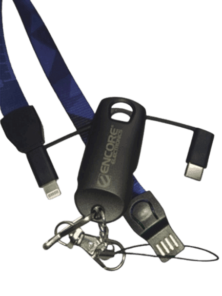 Cable Cargador 3 en 1 para Celulares Tipo-C, iPhone, Micro-Usb, 2.4A Encore marca Encore Electronics - Cables HDMI | TIPO C | USB