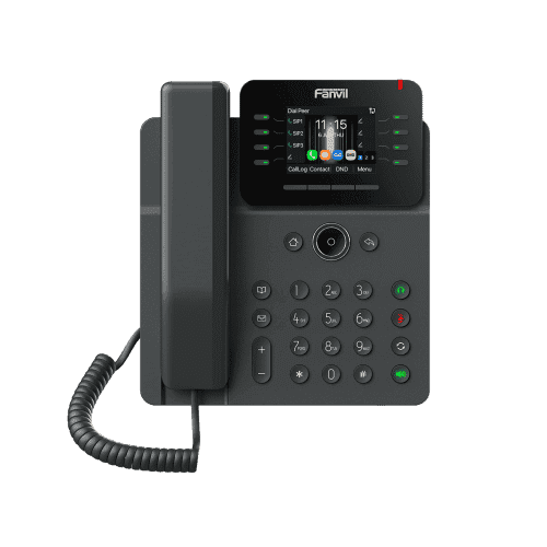 Teléfono IP Empresarial Fanvil V62G 12 líneas SIP, pantalla a color 2.8, PoE Gigabit, conferencia local 6 vías c/fuente marca Fanvil - FANVIL Telefonos IP