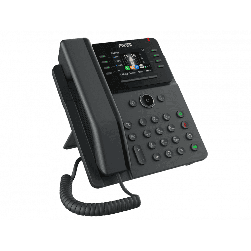 Teléfono IP Empresarial Fanvil V62G 12 líneas SIP, pantalla a color 2.8, PoE Gigabit, conferencia local 6 vías c/fuente marca Fanvil - FANVIL Telefonos IP