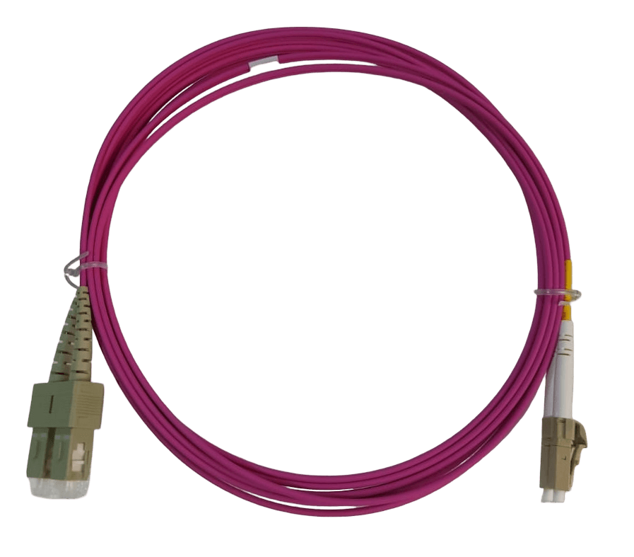 Patch Cord Fibra Optica LC to SC, Duplex Multimodo, OM4 (50/125μm) LSZH 3m(10ft) marca 10Gtek - Redes y Conectividad