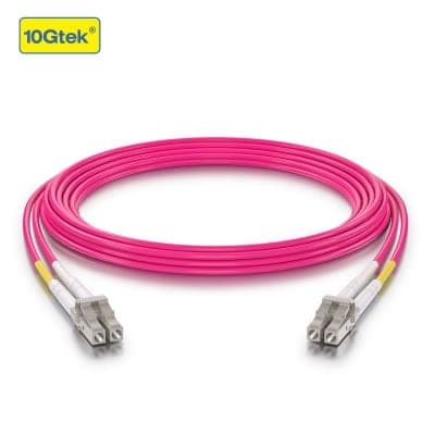 Patch Cord Fibra Optica LC to LC /UPC Duplex Multimodo, OM4 (50/125μm) LSZH 3m(10ft) marca 10Gtek - Redes y Conectividad