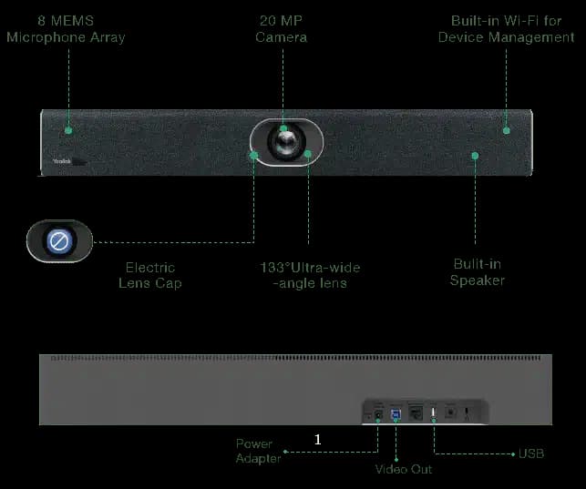SmartVision 40 Ultra HD con IA Yealink marca Yealink - YEALINK equipos para Video Conferencia