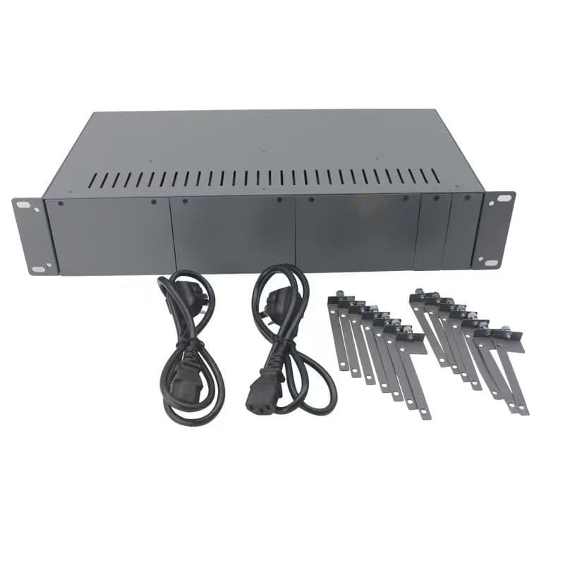 Chasis bastidor de 14 Slots para Media Converter Rackeable 19″ marca Zenhon - Conversores Media Converter