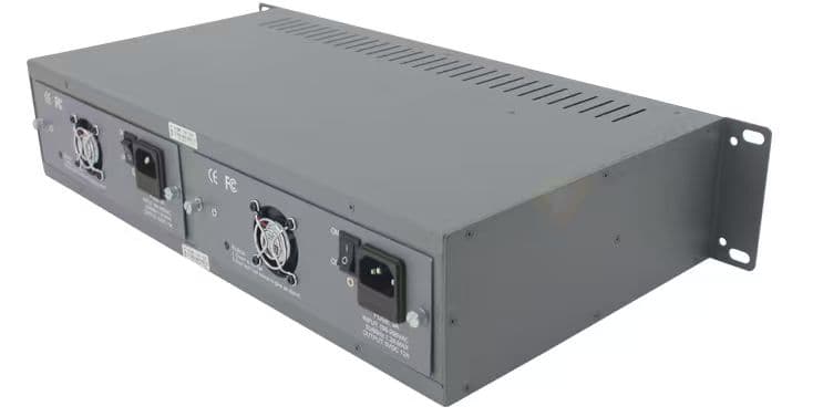 Chasis bastidor de 14 Slots para Media Converter Rackeable 19″ marca Zenhon - Conversores Media Converter
