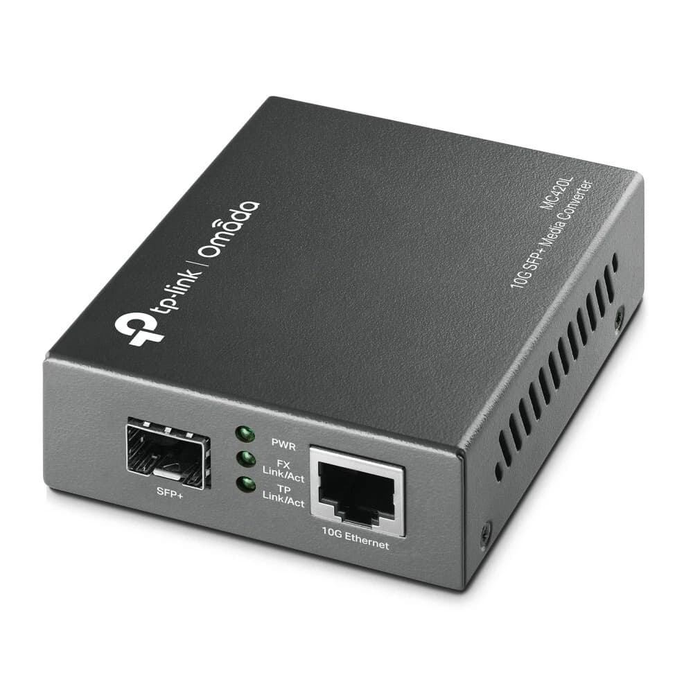 Media Converter Chasis 01 SFP+ 10Gb y 01 RJ45 10 Gigabit Ethernet MC420L marca TP-Link - Conversores Media Converter