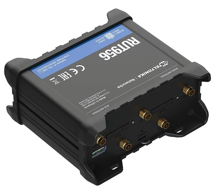 Router Industrial Teltonika RUT956, RS232/485, Dual SIM 4G, WiFi GPS, 4-Ethernet, DIN-Rail marca Teltonika - Switch Industrial DIN-Rail