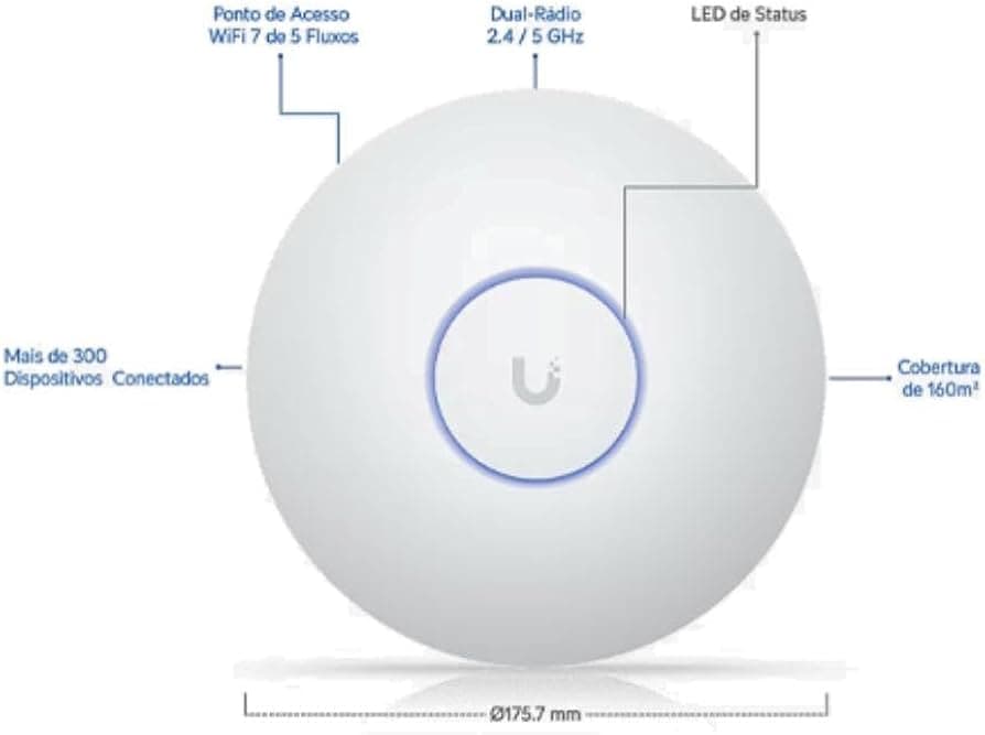 UBIQUITI U7-LR Punto de acceso Dual band Wifi 7 2.5G Ethernet  (No Incluye adaptador PoE) marca Ubiquiti - Ubiquiti Router | Antenas | AP