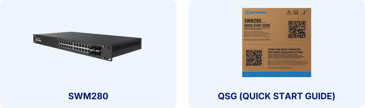 Switch Administrable Capa 3 con 24 Puertos Gigabit (12 PoE+) Teltonika SWM280 marca Teltonika - Switch PoE Administrable L2 L3