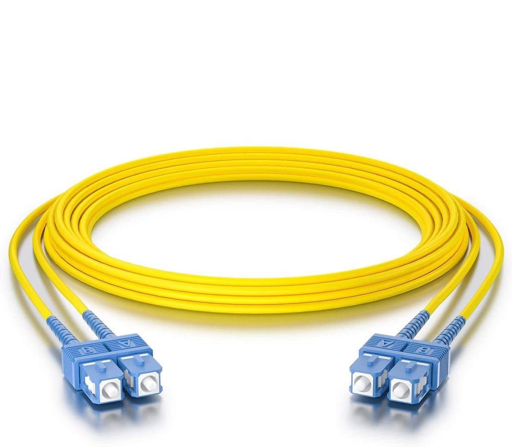 Patch Cord Fibra Duplex monomodo SC - SC LSZH Amarillo 2 Metros 10Gtek marca 10Gtek - Redes y Conectividad