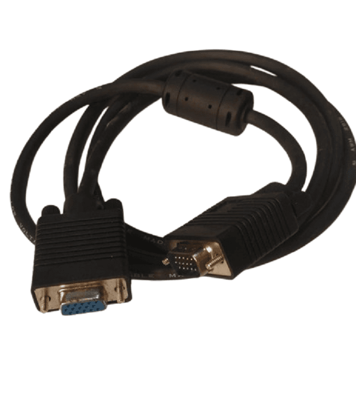 Cable de extensión VGA para monitor 15 pin VGA macho/hembra negro, 1.8 mts marca Zenhon - Varios