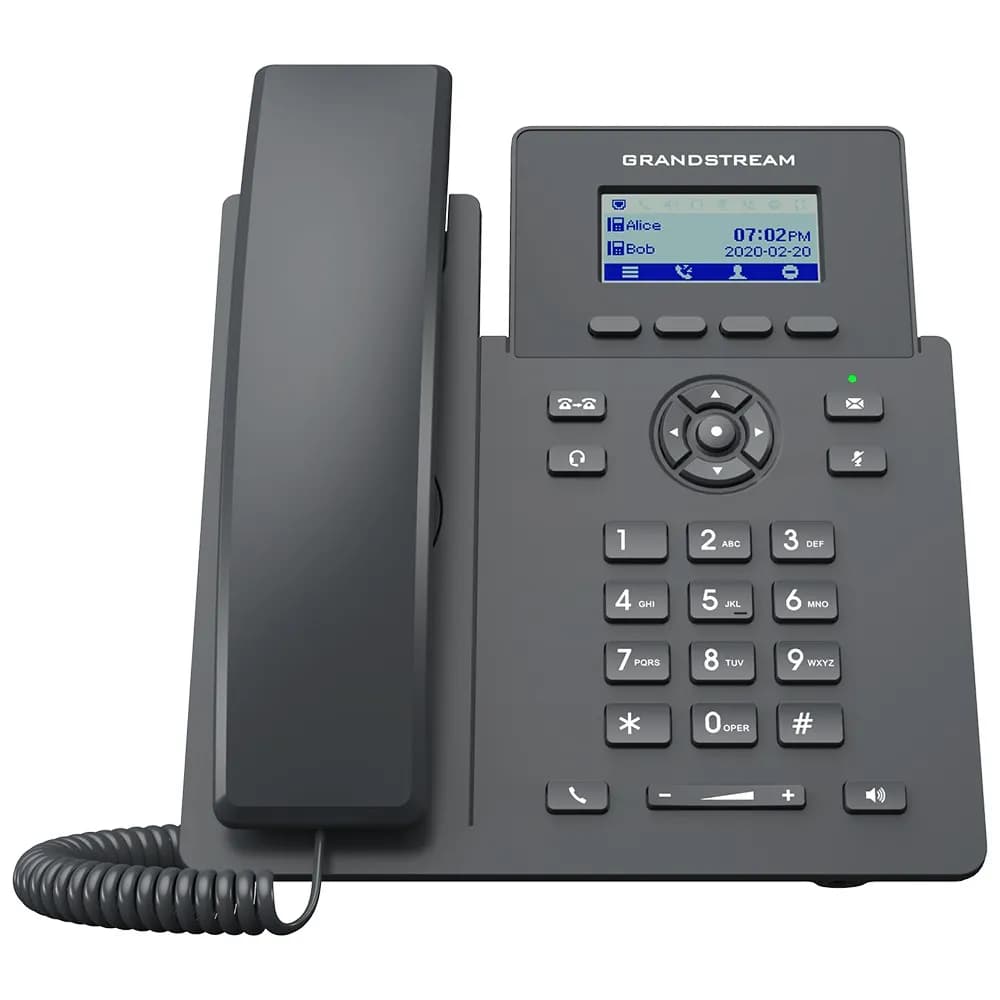Telefono Ip Grp2602g - 4 Cuentas Sip, 02 Líneas, 02 Puertos Ethernet De 10/100/1000 Mbps, Soporta PoE (Incluye Fuente) marca GrandStream - Centrales y Telefonos IP 