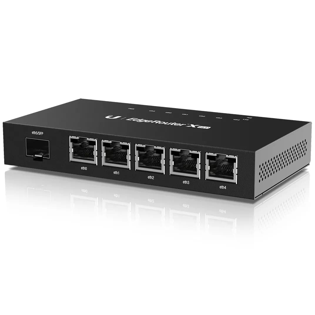 Edgerouter Switch Poe 5-Port 5 Puertos Poe 24v Poe Pasivo Gigabit Ethernet 10/100/1000 Mbps; 1 Puerto SFP marca Ubiquiti - Redes y Conectividad