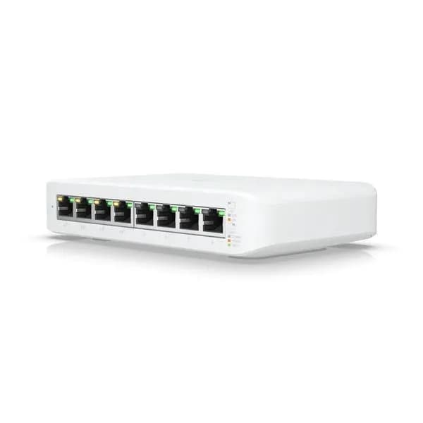 Switch Unifi Lite Administrable PoE De 8 Puertos 10/100/1000 Mbps (4 Puertos 802.3af/At), 52w, Capa L2 marca Ubiquiti - Redes y Conectividad