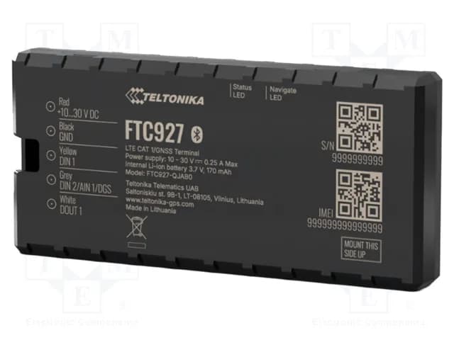 Rastreador GPS Teltonika FTC927 4G LTE Cat1 para IoT y Telemática marca Teltonika - Equipos GPS | G4 | G5 | M2M