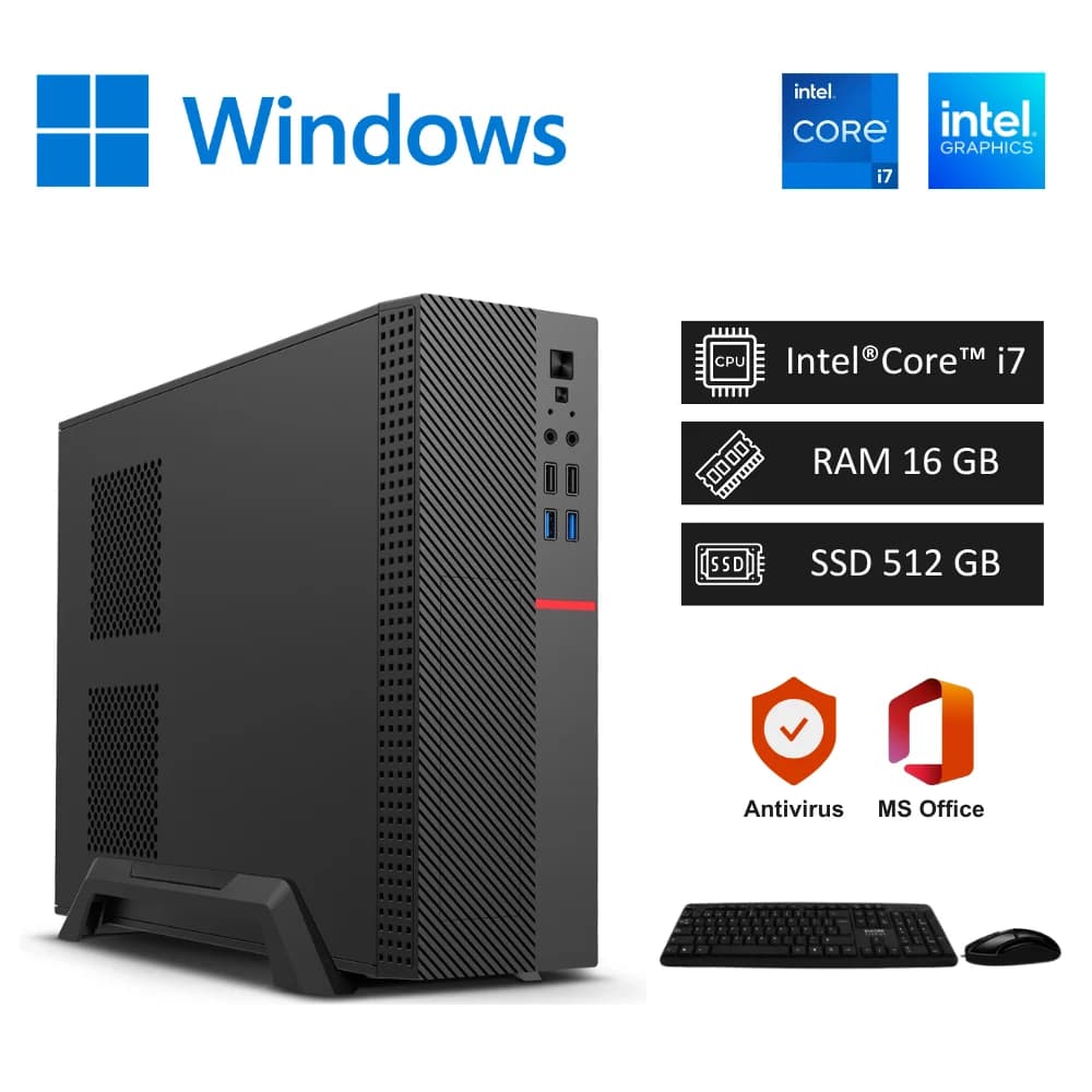 Computadora de escritorio Dell Pro Slim QCS1250 Intel Core Ultra 7 265, 16GB DDR5, 512GB SSD - Win 11 Pro  marca Dell - Mini PC Industrial | NUC | OPS