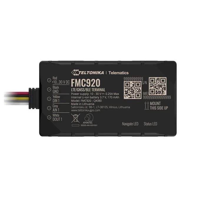 Rastreador GPS Teltonika FMC920 compacto y inteligente con conectividad 4G CAT 1 Bluetooth marca Teltonika - Equipos GPS | G4 | G5 | M2M