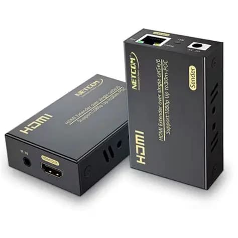EXTENSOR HDMI NETCOM PE-EX0060 – 60 METROS FULL HD 1080P marca Netcom - Accesorios y Adaptadores