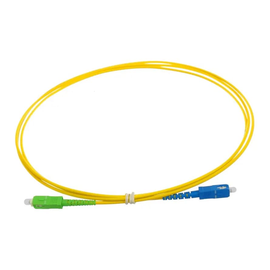 Patch Cord Fibra Monomodo Simplex SC-APC SC-UPC 3Mt -LSZH Amarillo - Redes y Conectividad