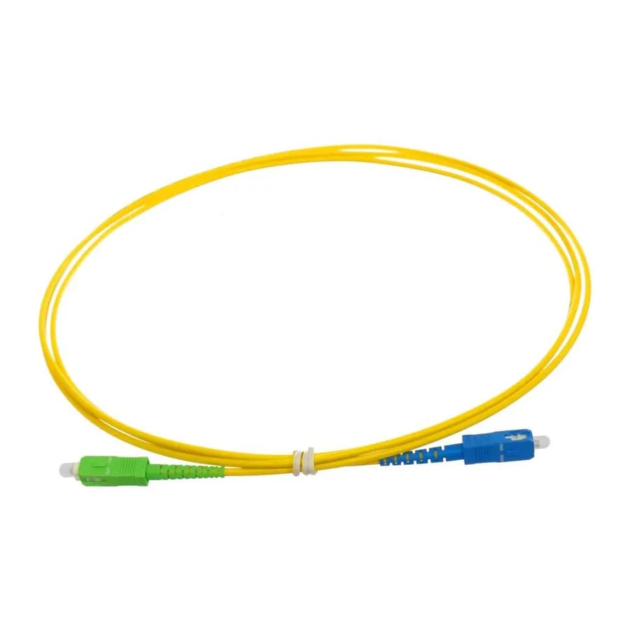 Patch Cord Fibra Monomodo Simplex SC-APC SC-UPC 3Mt -LSZH Amarillo - Redes y Conectividad
