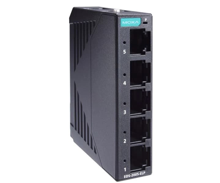 Switch Industrial 5-port Ethernet Gigabit DIN-Rail -10 to 60°C MOXA marca Moxa - Switch Industrial DIN-Rail