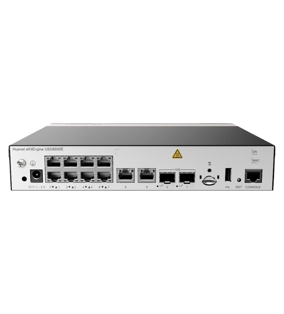 HUAWEI FIREWALL USG6000E-S03-AC 2*10GE SFP+ 10*GE VPN 100 marca Huawei - Comunicaciones TI Telecom