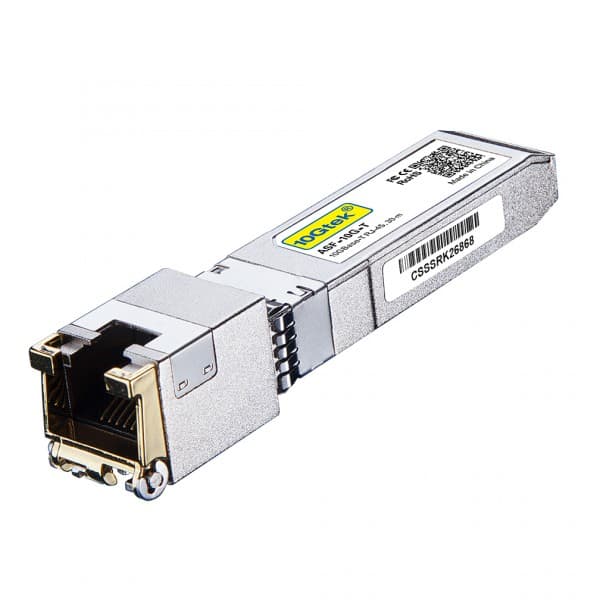 Transceiver SFP+ 10Gb Gigabit Ethernet RJ-45 CAT5/6/7 Cobre 80 Metros - para Aruba HPP -10Gtek marca 10Gtek - Conversores Media Converter