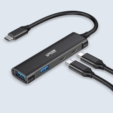 HUB Tipo C adaptador con 2 port-USB3.0 + 2 Port Tipo C - Aluminio - Encore