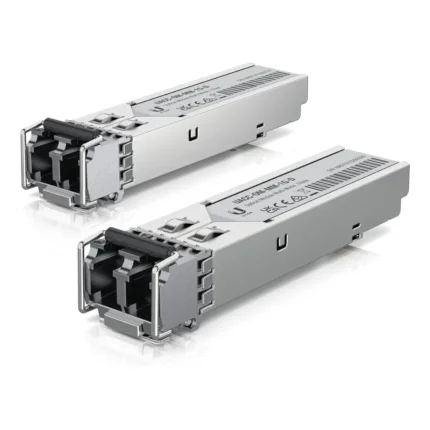 UFiber Módulo SFP, transceptor MiniGibic MultiModo 1.25 Gbps, distancia 550m, conectores LC, paquete de 2 piezas