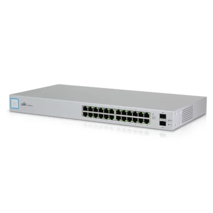 US-24 - UniFi Switch 24 Puertos GE  Capacidad de switching 36Gbps     Soporta: TRUNK, VLAN(802.1Q), LACP(802.3AD)