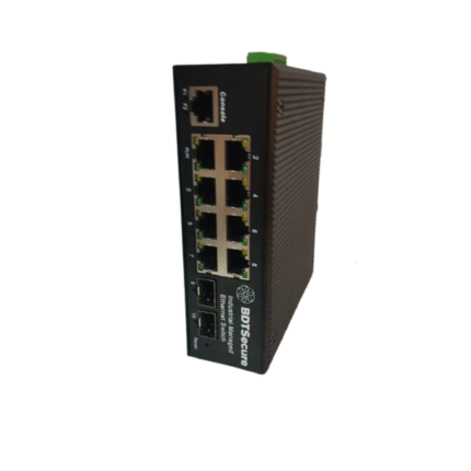 Switch Industrial administrable 8-Port 10/100/1000T L2 802.3at PoE + 2-Port 1000Base-X SFP 1GB - DIN-Rail