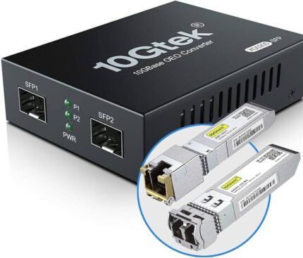 Media Converter 10G SFP+ con 2 SFP+ con 01 Modulo 10Gb RJ45 30mt y 01 Modulo Fibra10Gb SR Multimodo 300M Duplex LC