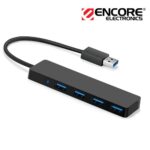 HUB de 4 Puertos USB 3.0 Negro ENCORE EN-U3H430