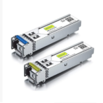 Par de Transceiver SFP BiDireccional 1.25Gbps, 01 Fibra monomodo LC, 1550nm-TX/1310nm-RX, 20km, 10Gtek