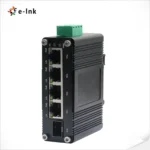 Switch Industrial 4-Puertos RJ45 Gigabit 802.3at PoE + 1-Puerto SFP 1Gb E-Link