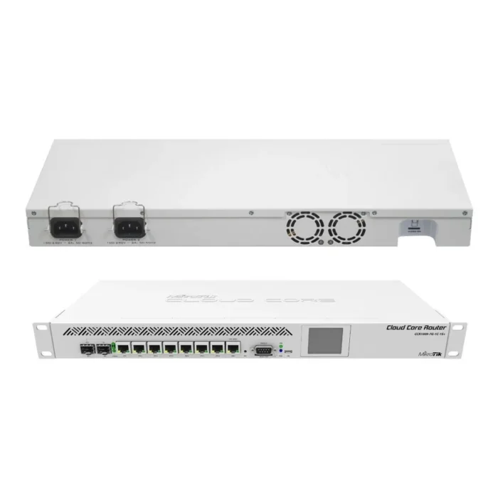 Mikrotik Cloud Core Router CCR1009-7G-1S-PC -9 núcleos, 1.2GHz, 2 GB RAM, 7x eth Gbps, 1x SFP, 1x SFP+. - Imagen 1
